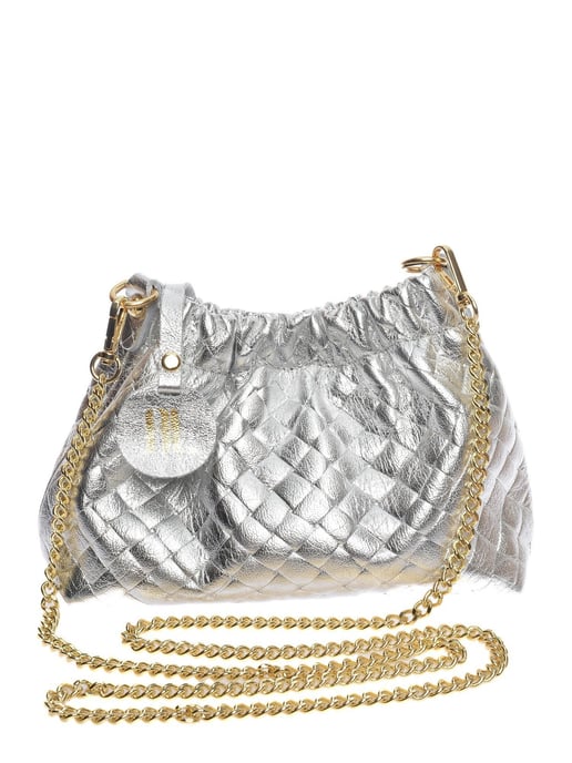 Anna Luchini Silber Rindsledertasche - Image 1
