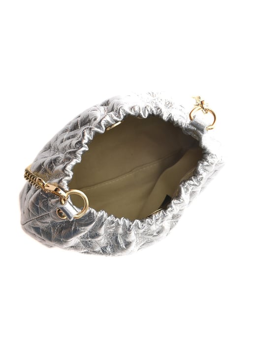 Anna Luchini Silber Rindsledertasche - Image 4