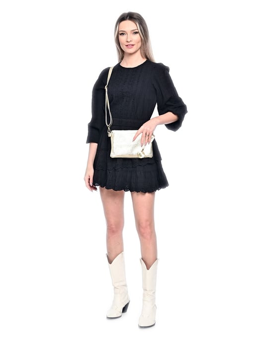Anna Luchini Gold Rindsledertasche - Image 5