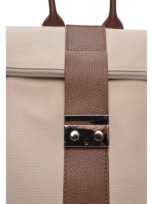 Luisa Vannini Zweifarbig Rindsledertasche - Image 3