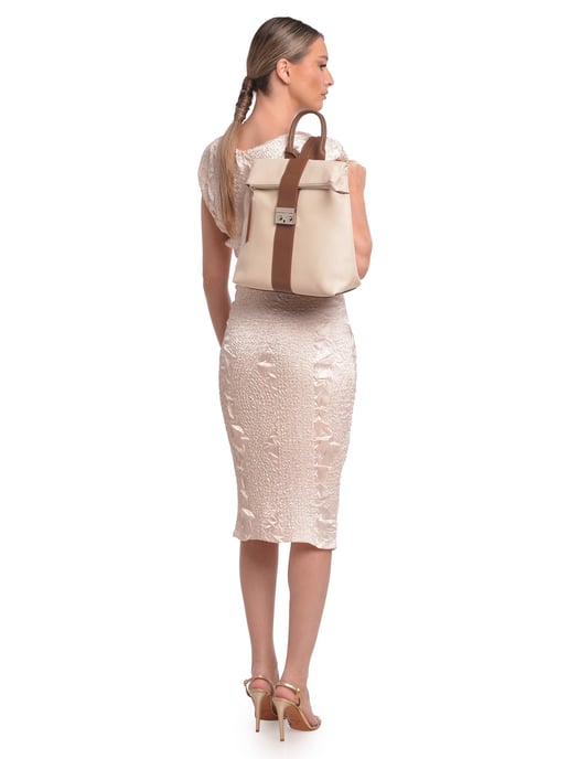 Luisa Vannini Zweifarbig Rindsledertasche - Image 5