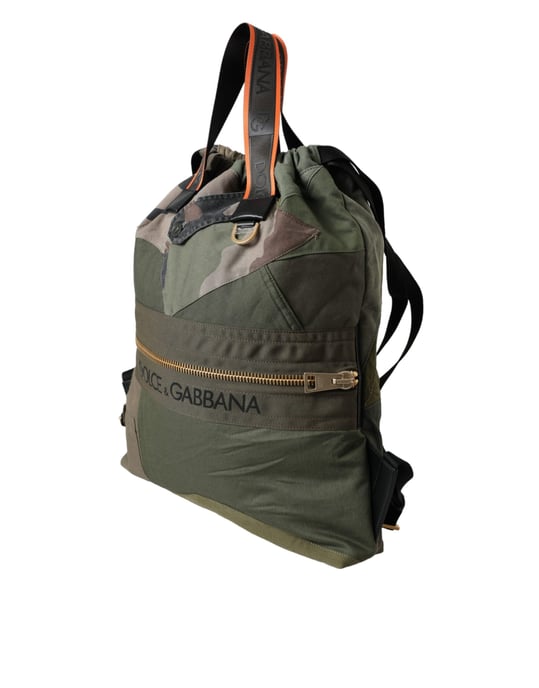 Dolce & Gabbana Militärgrüner Patchwork Rucksack Tasche - Image 3