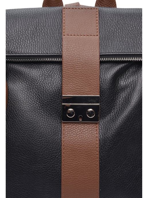 Luisa Vannini Zweifarbig Rindsledertasche - Image 3