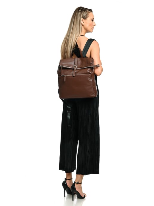 Anna Luchini Schokolade Rindsledertasche - Image 5