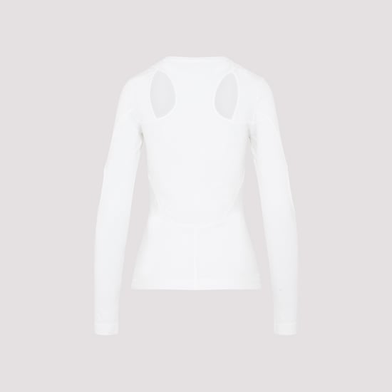 Weißes Stretch-Nylon-Top - Image 2