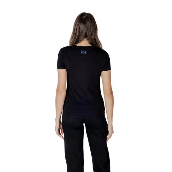EA7 Emporio Armani Schwarzes Baumwoll-T-Shirt - Image 2