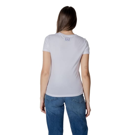 EA7 Emporio Armani Weißes Baumwoll-T-Shirt - Image 2