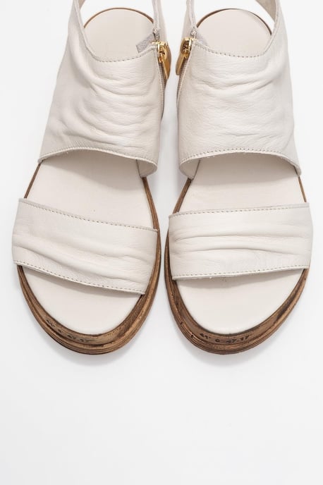 Lunas Leder Side-Zip Flach Absatz Sandale - Image 2
