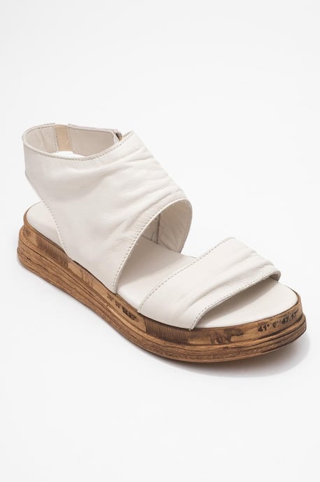 Lunas Leder Side-Zip Flach Absatz Sandale - Image 3