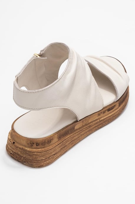 Lunas Leder Side-Zip Flach Absatz Sandale - Image 5