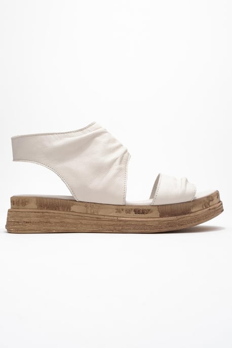 Lunas Leder Side-Zip Flach Absatz Sandale - Image 6