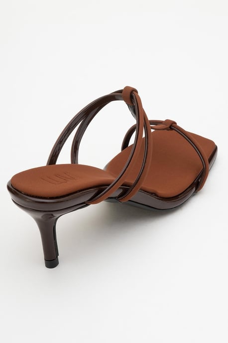 Mocha Riemen Absatz Sandale - Image 5