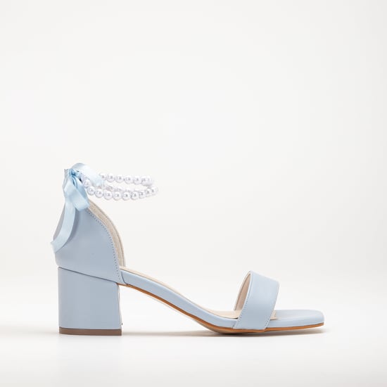 Illy Niedrig Block Absatz Sandalen with Pearls - Image 1