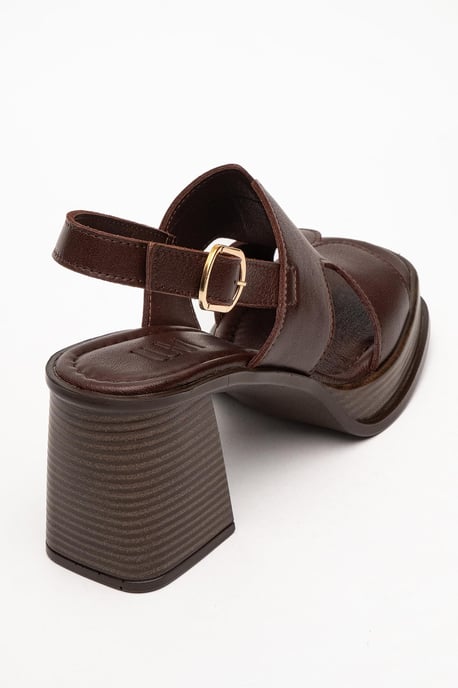 Zennia Leder Plateau Sandale (Women) - Image 5