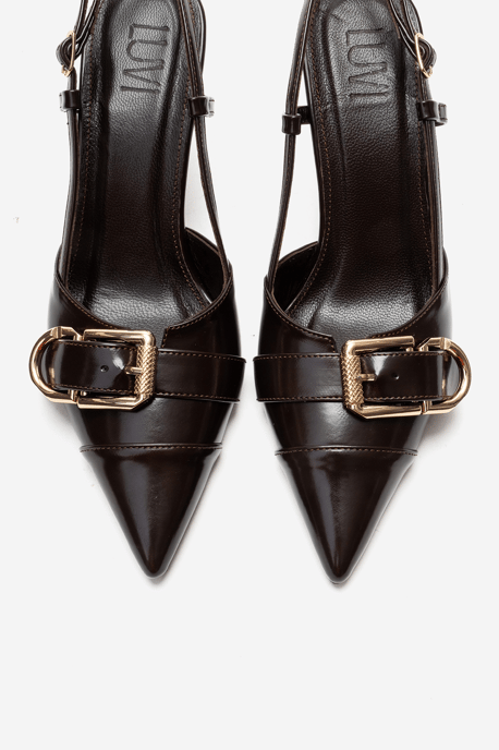 Noen Schnalle Spitzer Zehenbereich Stiletto Pumps - Image 3