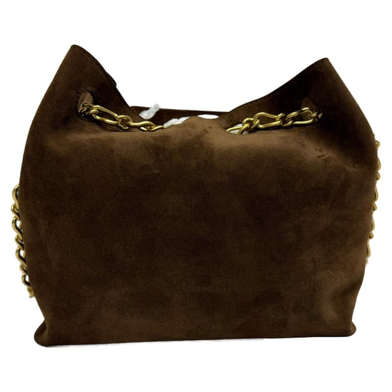 Nanushka Kette Gurt Tote Bag aus braunem Wildleder - Image 2