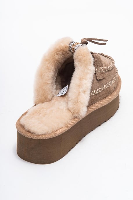 Yalina Leder-Platform-Mokassin-Hausschuhe - Image 5