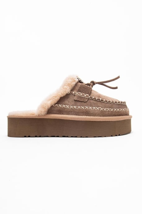 Yalina Leder-Platform-Mokassin-Hausschuhe - Image 6