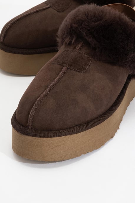 Olessa Leder-Pantoffel mit Fell - Image 3