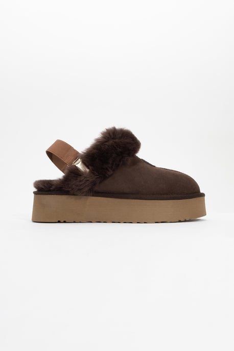 Olessa Leder-Pantoffel mit Fell - Image 4