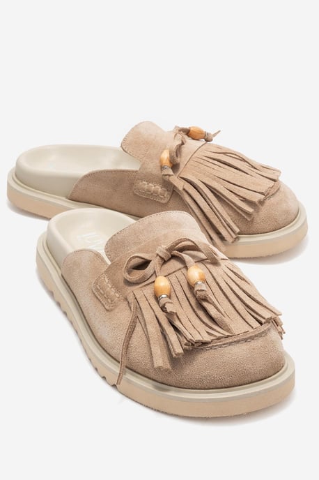 Carol Tassel Leder-Mule - Image 2
