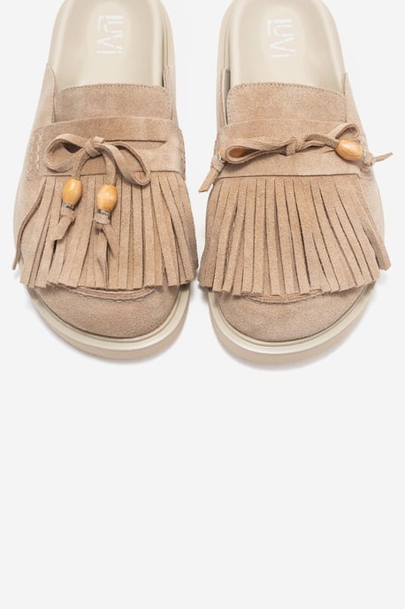 Carol Tassel Leder-Mule - Image 3