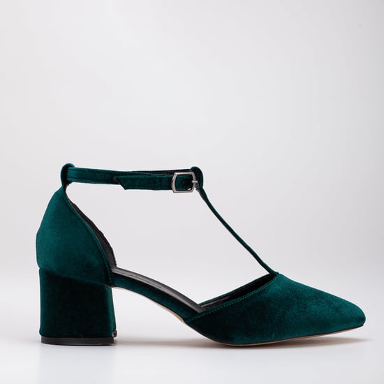 Anicette Samt Mary Jane Absatzschuhe - Image 1