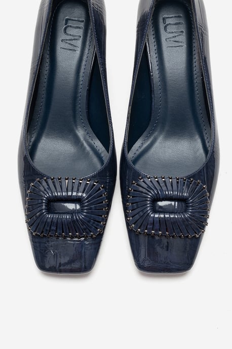 Velora Schnalle Eckige Zehenpartie Blockabsatz Pumps (Damen) - Image 2
