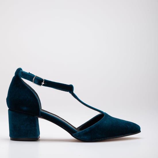 Anicette Samt Mary Jane Absatzschuhe - Image 1