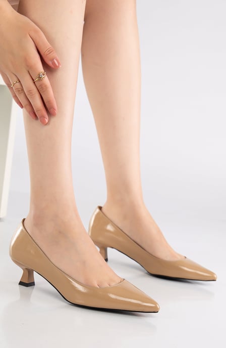 Helly Kitten Heel Leder Stiletto Pumps - Image 2