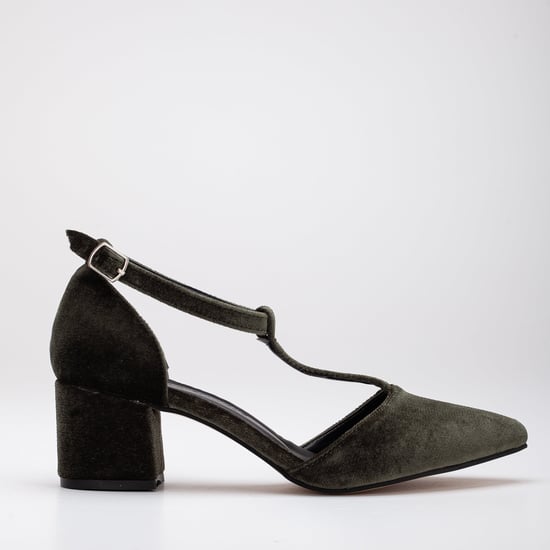 Anicette Samt Mary Jane Absatzschuhe - Image 1