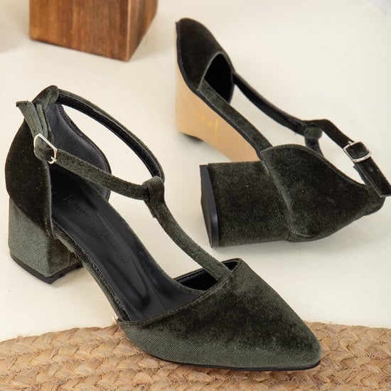 Anicette Samt Mary Jane Absatzschuhe - Image 3