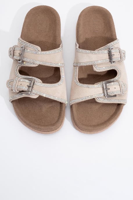 Allen Rhinestone Leder Slide Sandale (Women) - Image 2