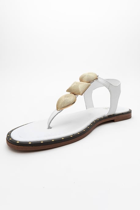 Giulia Leder Flach Sandale (Women) - Image 4
