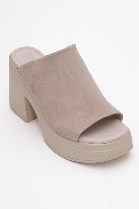 Nola Leder Plateau Mules (Women) - Image 1