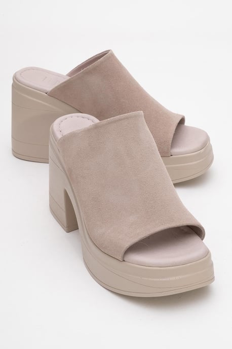 Nola Leder Plateau Mules (Women) - Image 2