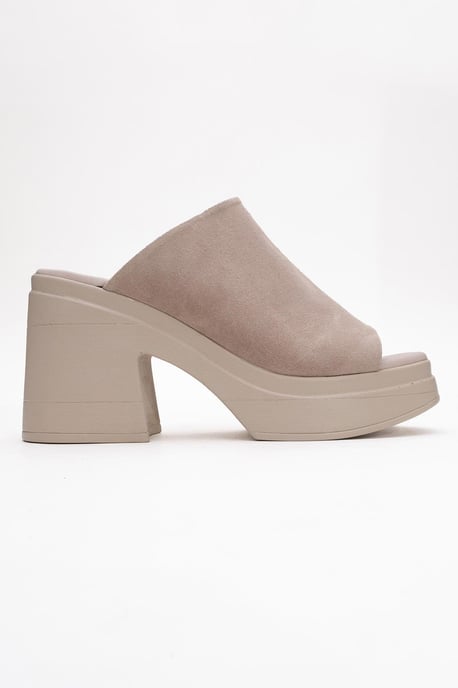 Nola Leder Plateau Mules (Women) - Image 3