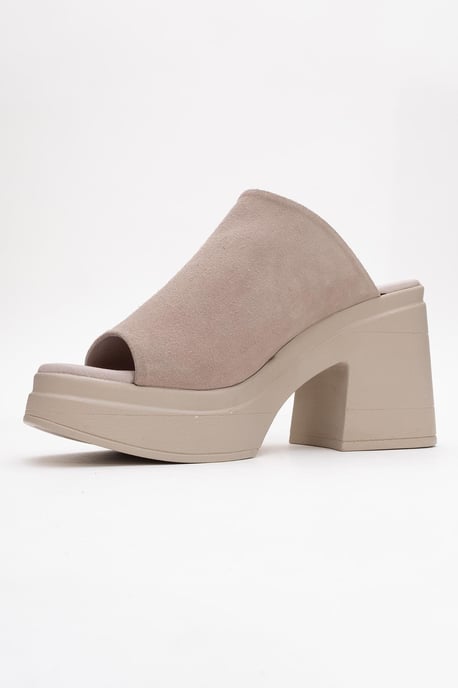 Nola Leder Plateau Mules (Women) - Image 5
