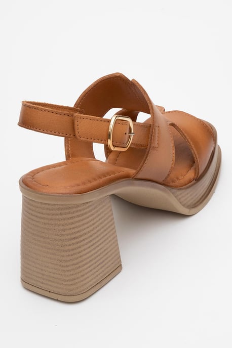 Zennia Leder Plateau Sandale (Women) - Image 4