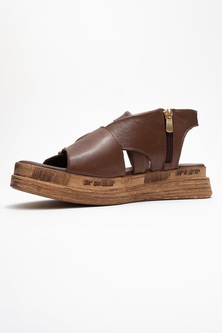 Levine Leder Mit Schnalle Side-Zip Sandale - Image 4