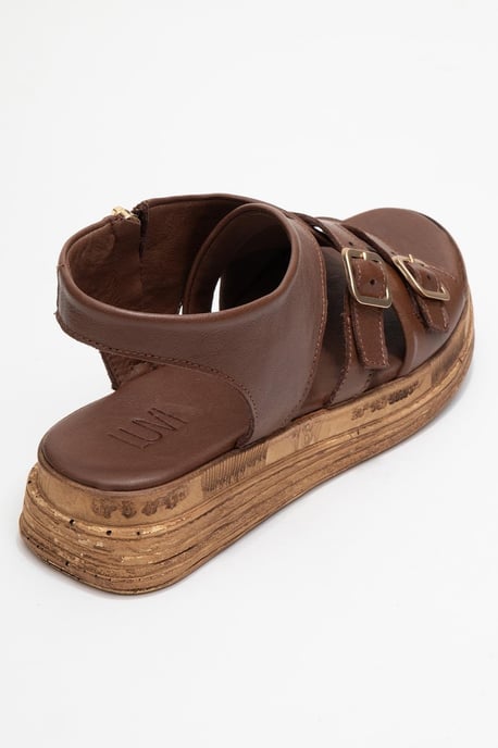 Levine Leder Mit Schnalle Side-Zip Sandale - Image 5