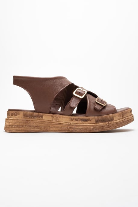 Levine Leder Mit Schnalle Side-Zip Sandale - Image 6