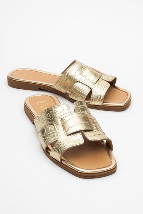 Notre Leder Flach Sandalen (Women) - Image 4