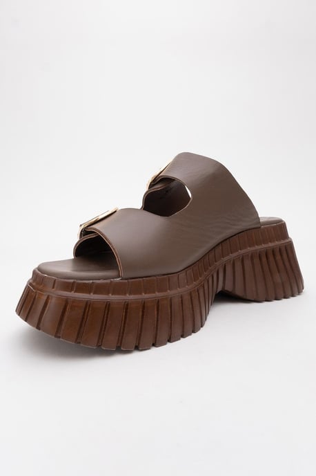 Joanes Leder Two-Strap Plateau Sandale (Women) - Image 3