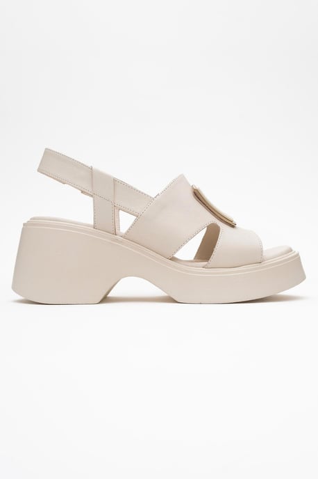 Lucia Leder Schnalle Plateau Sandale - Image 6