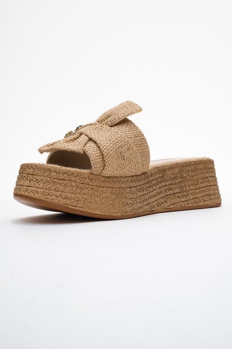 Shara Braided Bow & Bee Schnalle Plateau Sandale - Image 4