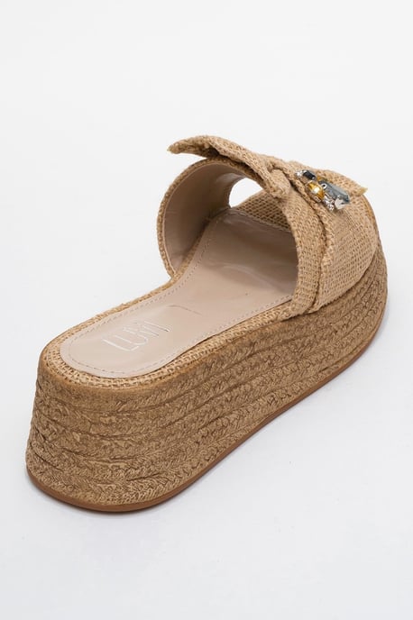 Shara Braided Bow & Bee Schnalle Plateau Sandale - Image 5