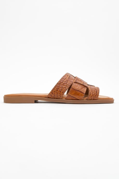 Notre Leder Flach Sandalen (Women) - Image 3