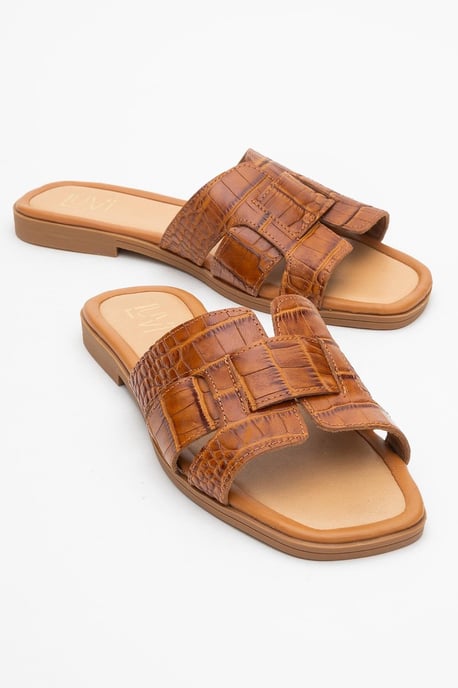 Notre Leder Flach Sandalen (Women) - Image 4