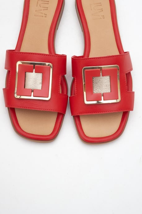 MILLIE Leder Schnalle Slide (Women) - Image 3